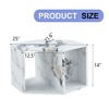 FURNIinspire Coffee Tables Hexagonal MDF Coffee Table with Pattern Stickers and Multi Hole Design for Living Room Bedroom, White, 25"*21.6"*14" - 3 of 4
