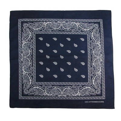 Ctm Cotton Paisley All-purpose Bandana, Navy : Target