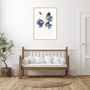 Amanti Art Blue Flowers 2 by Yuyu Pont Wood Framed Wall Art Print - 1 of 4