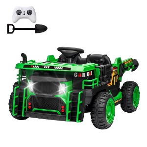 24V Ride On Dump Truck for Kids, 2 Seater Heavy Duty Electric Construction Vehicle, Remote Control, 4WD, Dump Bed, Extra Shovel - 1 of 4