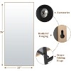 Full Length Mirror, Oversized Full-Body Hanging or Leaning Rectangle Mirror, Thin Frame Floor Mirror,for Bedroom, Living Room, Dressing Room, Gym - 3 of 4