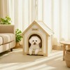 YOOCOZZ Cream Yellow Cabin Style FSC Solid Cedar Pet House for Small Dogs & Cats - 2 of 4