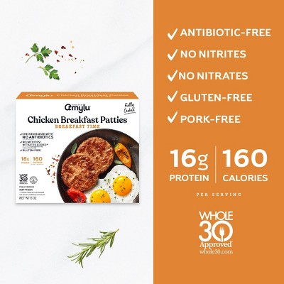 Amylu Foods Chicken Sausage Breakfast Time Patties - 8oz