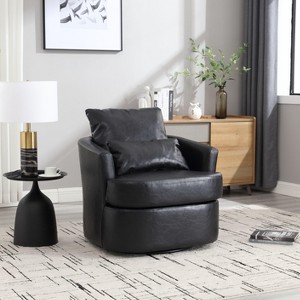NicBex 360 Degree Swivel Barrel Chair Comfy Round Accent Sofa Chair Lounge Chair for Living Room, Bedoom, Reading Room - 1 of 4