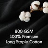100% Cotton Solid Color Heavyweight Bath Towel Set, Anti-Microbial Certified Highly Absorbent Plushy Bath Towel - 3 of 4