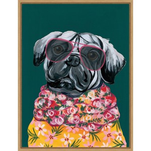 Amanti Art Smug Pug by Yvette St. Amant Framed Canvas Wall Art - 1 of 4
