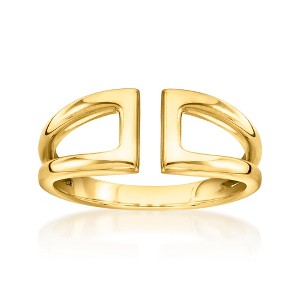 RS Pure by Ross-Simons 18kt Gold Vermeil Open-Space Cuff Ring - 1 of 4