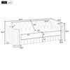 82.4" Velvet Curved-Arm 3-Seater Sofa with Thick Padded Seat and Solid Wood Legs - 2 of 4