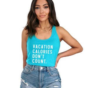 Simply Sage Market Vacation Calories Don't Count Racerback Tank - 1 of 4