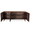 Seesham Wood 3 Doors live Edge Sideboard Gold - Timbergirl: Hardwood Credenza, 70" Buffet Console - 4 of 4