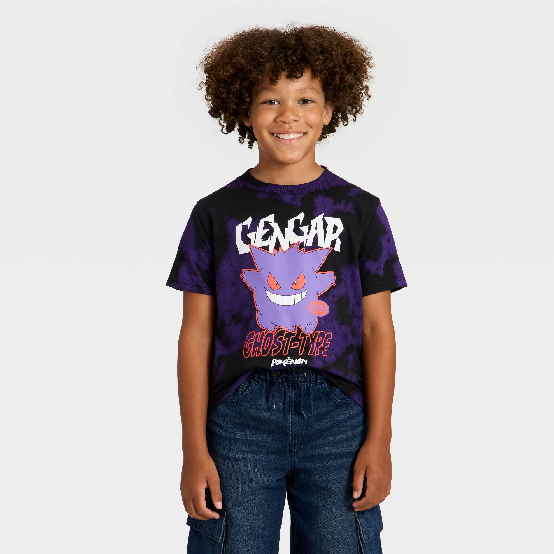 Boys' Gengar Short Sleeve Graphic T-Shirt - Purple XS