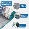 Acekool Washable Oriental Area Rug, Non-Slip, Stain Resistant, Ultra Soft Low Pile Floral Medallion Carpet for Living Room Bedroom Office, Easy Care - 4 of 4
