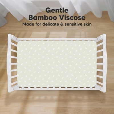 Organic Bamboo Herb Pattern Toddler Crib Sheets Set
