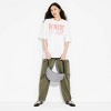 Women's Lover Oversized Short Sleeve Graphic T-Shirt - White - image 3 of 3