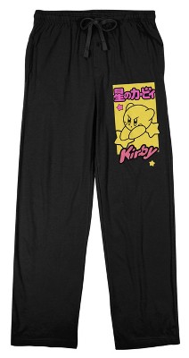 Kirby Star Block Men's Black Sleep Pajama Pants