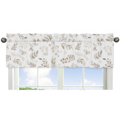 Botanical Leaf Window Valance Taupe - Sweet Jojo Designs