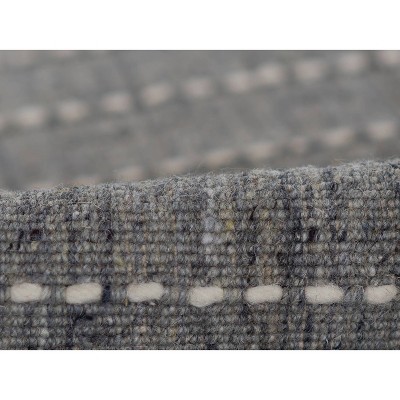 Oliver Blue Hand-Loomed Wool and Synthetic Runner Rug