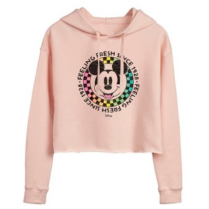 Women's - Disney - Mickey & Friends Cropped Graphic Hoodie - 1 of 3