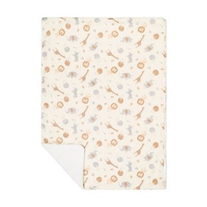 Everyday Kids Jungle Safari Animals Baby Blanket – 30" x 40", High Pile Fleece and Mink - 1 of 4