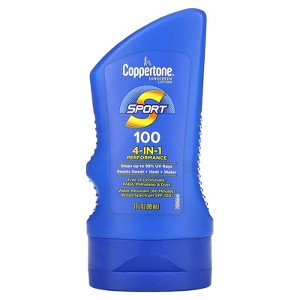 Coppertone SPORT Sunscreen SPF 100 Lotion, Water Resistant Sunscreen, Body Travel Size 3 Fl Oz - 1 of 3