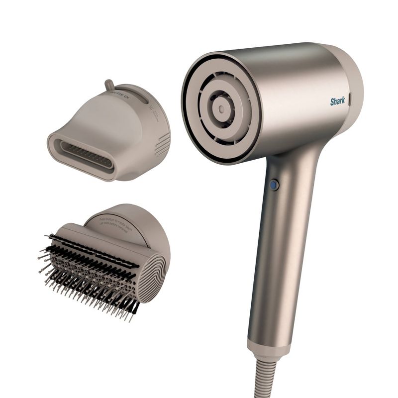 Shark Hyper Air Ionic Hair Dryer with IQ 2-in-1 Concentrator and Styling Brush Attachment - Beige, 1 of 12