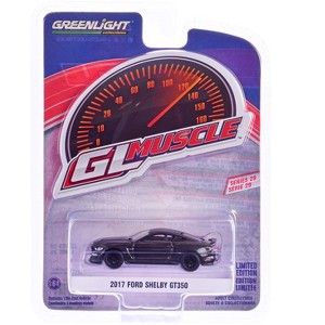 2017 Ford Shelby GT350 Magnetic Gray with Blue Stripes "GreenLight Muscle" Series 29 1/64 Diecast Model Car by Greenlight - 1 of 1
