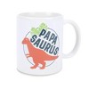 Elanze Designs Papasaurus Dinosaur Graphic White 11 Ounce Ceramic Classic Coffee Mug Hot Cold Beverage Cup - 2 of 2