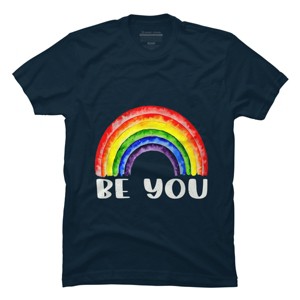 Adult Design By HumansBe You Pride Watercolor Rainbow By Belugastore T-Shirt - 1 of 2