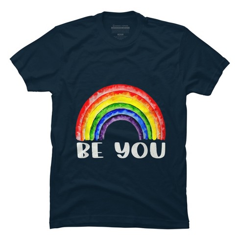 Adult Design By HumansBe You Pride Watercolor Rainbow By Belugastore T-Shirt - image 1 of 2