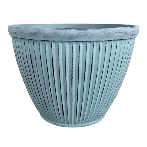 Southern Patio 15 in. D Resin Westland Patio Planter Patina Blue - image 1 of 1