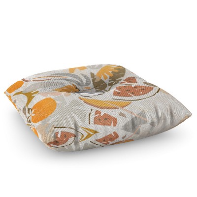 evamatise Tiki Picnic Mid Century Modern Square Floor Pillow - Deny Desings
