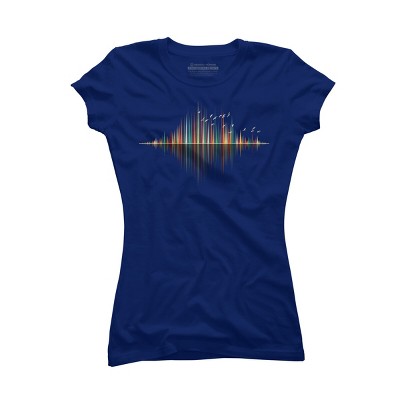 Junior's Design By Humans Nature's Music - Sound Wave By NomAdartStudio T-Shirt