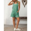 Coolmee Women Casual Trendy U Neck Twisted Stripe Knitted Sleeveless Loose Fit Shorts Jumpsuit With Pockets For Beach Vacation - 3 of 4