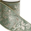 Ornate Glittered Wired Ribbon 4" x 5 Yds. - 3 of 3