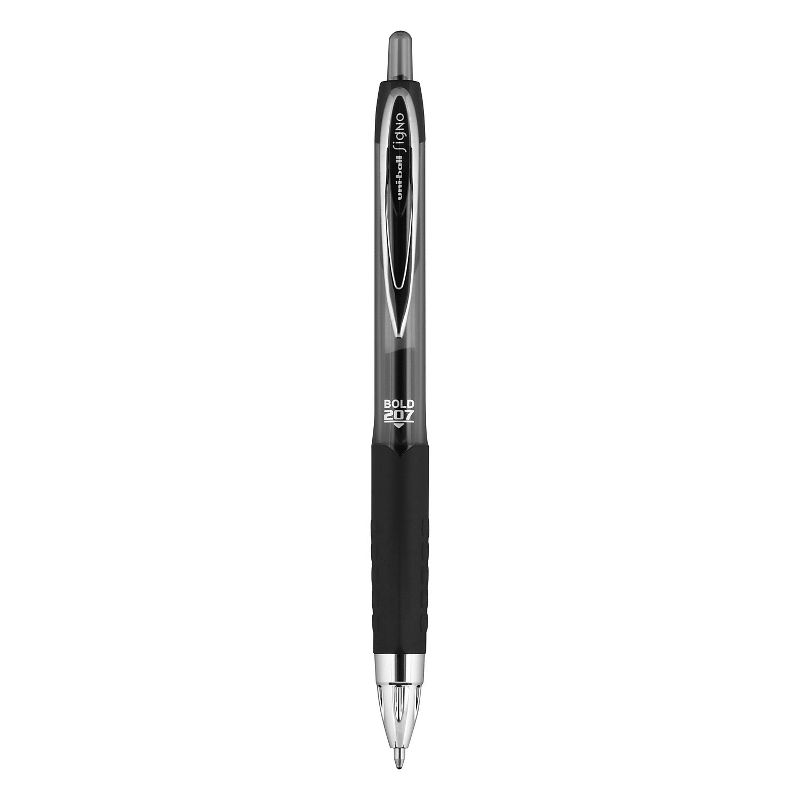 uni-ball uniball 207 Retractable Gel Pens Bold Point 1.0mm Black Ink 12/Pack (1790895), 3 of 9