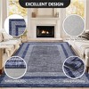 Modern Machine Washable Area Rug Ultra Thin Stain Resistant Non Shedding Non Slip Pet Friendly Floor Rug for Living Room Bedroom - 4 of 4