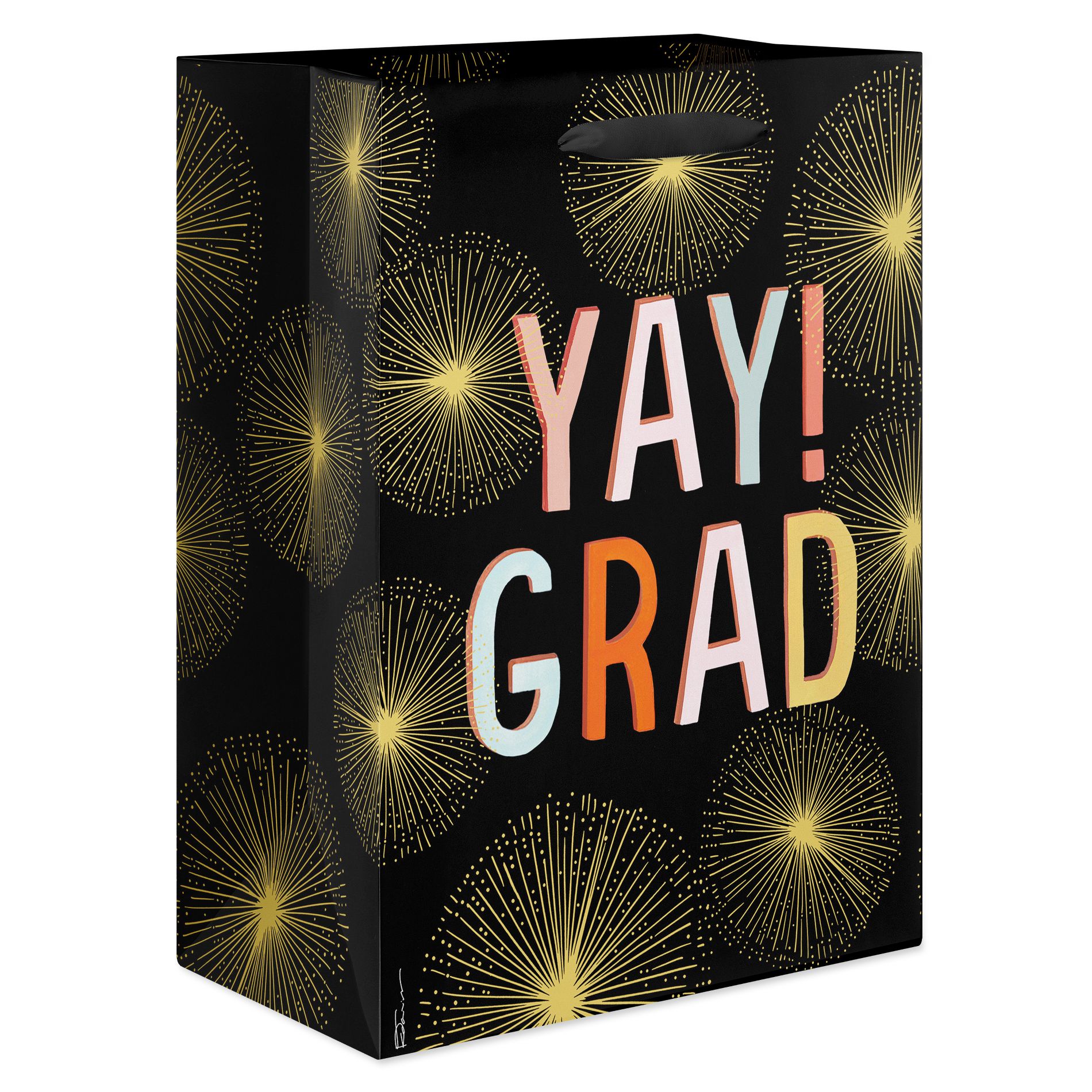 Large Graduation Gift Bags, Yay Grad 13"x10" Designed by Kathy Davis