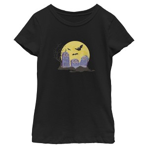 Girls Despicable Me Full Moon Dave Kevin Stuart Tombstones T Shirt - 1 of 4