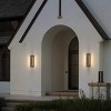 ALOADECOR H20 in Minimalist Modern Linear 23W Integrated LED  Outdoor Wall Sconce with Dusk to Dawn Sensor in Matte Black for Porch Patio - 2 of 4