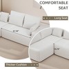 WJSHome 134 Inch Modular Cloud Couch, Boneless Sectional Couches for Living Room, Deep Seat Corduroy Fabric No Assembly Required Sleeper Sofa - 4 of 4