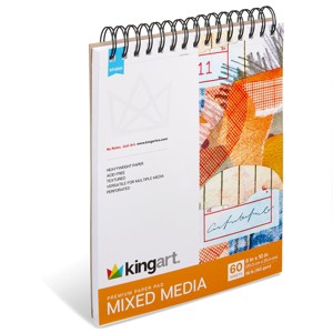 KINGART Mixed Media Sketchbook, 8” x 10”, 60-Sheets - 1 of 3