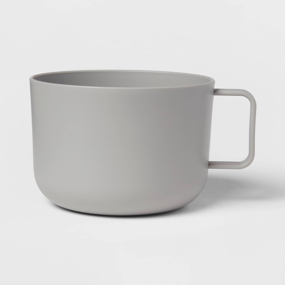 30oz Plastic Soup Mug Jet Gray - Room Essentials™