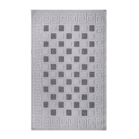 Traditional Geometric Infinity Border Indoor Outdoor Area Rug, 7'8