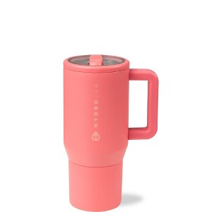 HydroJug Traveler - Water Bottle with Handle & Flip Straw - Leak Resistant Tumbler, Insulated, Stainless Steel & Rubber Base - 1 of 4