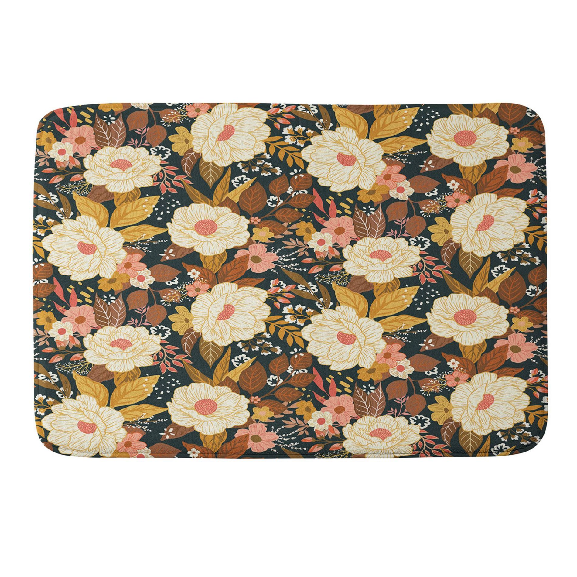 Deny Designs Avenie Boho Floral Autumn Memory Foam Bath Mat