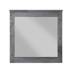 FONTOI Mirror Furniture Leaner Floor Mirror Modern Framed Design Creates Spacious Elegant Ambiance for Bedroom Living Room, Gray,Oak, 1"*37"*38" - 1 of 4
