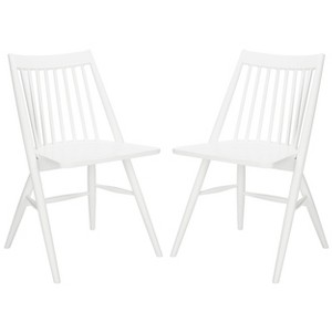 Set of 2 Wren Spindle Dining Chair White - Safavieh