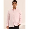 Lars Amadeus Men's Solid Color Long Sleeves Button Down Business Prom Dress Shirts - image 2 of 4