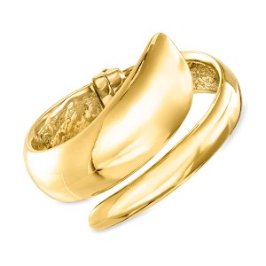 Ross-Simons Italian 18kt Gold Over Sterling Tapered Bypass Cuff Bracelet - 1 of 4