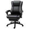 Vinsetto Executive High Back Office Chair Executive Computer Desk Chair with PU Leather, Adjustable Height and Retractable Footrest, Black - 4 of 4